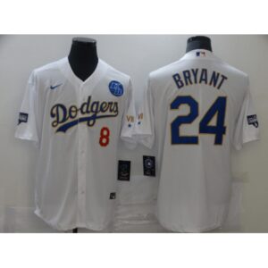 68639ae134b5b_1 Men's Los Angeles Dodgers Front #8 Back #24 Kobe Bryant With KB Patch White Gold Championship Cool Base Stitched Jersey