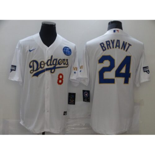 68639ae134b5b_1 Men's Los Angeles Dodgers Front #8 Back #24 Kobe Bryant With KB Patch White Gold Championship Cool Base Stitched Jersey