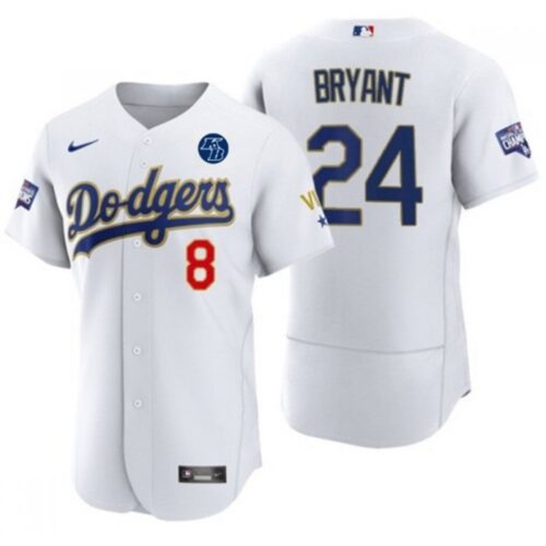 68639ae49893c_1 Men's Los Angeles Dodgers Front #8 Back #24 Kobe Bryant With KB Patch White Gold Championship Sttiched MLB Jersey