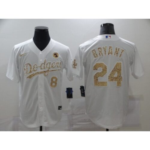 68639ae806376_1 Men's Los Angeles Dodgers Front #8 Back #24 Kobe Bryant With KB Patch White Cool Base Stitched Jersey