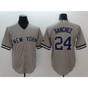 68639af9044e1_1 Men's New York Yankees #24 Gary Sanchez Gray Cool Base Stitched MLB Jersey