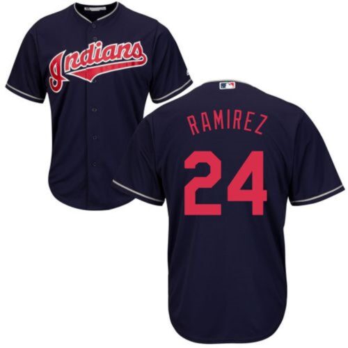 68639b35879a1_1 indians #24 Manny Ramirez Navy Blue New Cool Base Stitched MLB Jersey