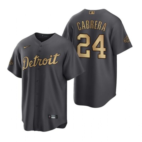 68639b674b186_1 Men's Detroit Tigers #24 Miguel Cabrera 2022 All-star Charcoal Cool Base Stitched Jersey