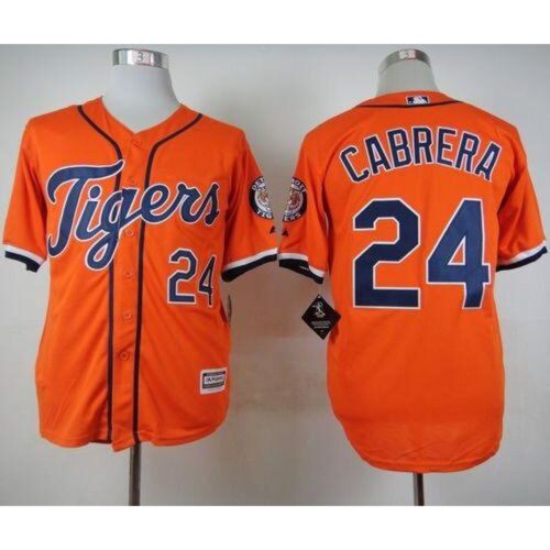 68639bc5ba569_1 Tigers #24 Miguel Cabrera Orange Cool Base Stitched MLB Jersey
