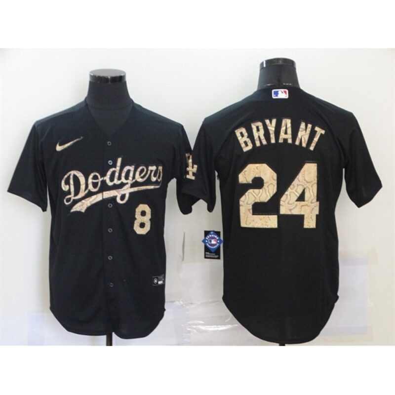 68639bf4db480_1 Men's Los Angeles Dodgers Front #8 Back #24 Kobe Bryant Black Stitched Base Stitched Jersey