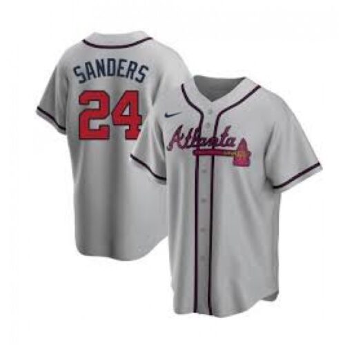 68639c48bcaa1_1 Men's Atlanta Braves #24 Deion Sanders Grey Cool Base Stitched Jersey