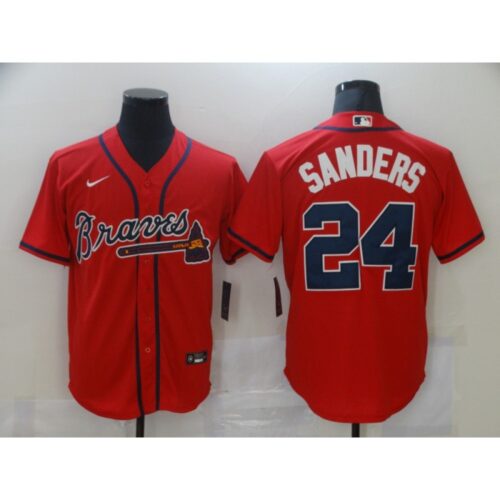 68639c4faeec0_1 Men's Atlanta Braves #24 Deion Sanders Red Stitched MLB Jersey