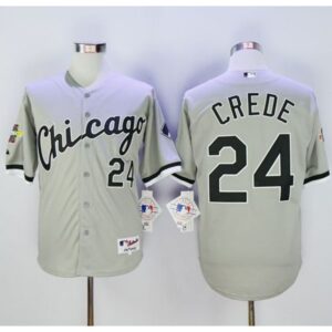 68639cbeef205_1 White Sox #24 Joe Crede Grey 2005 World Series Stitched MLB Jersey