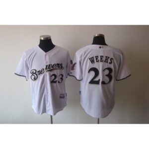 68639df946031_1 Brewers #23 Rickie Weeks Stitched White MLB Jersey