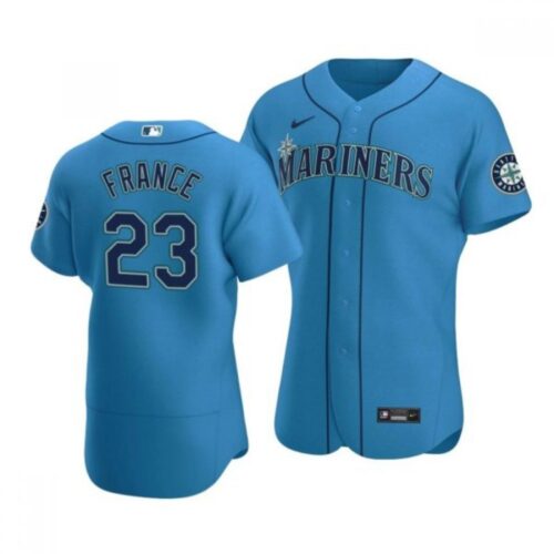 68639e1bc0ede_1 Men's Seattle Mariners #23 Ty France Royal Flex Base Stitched Jersey
