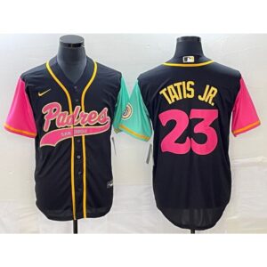 68639e51415a4_1 Men's San Diego Padres #23 Fernando Tatis Jr. Black Cool Base Stitched Baseball Jersey