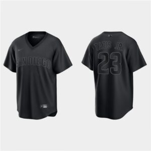 68639e5bad738_1 Men's San Diego Padres #23 Fernando Tatis Jr. Black Pitch Black Fashion Replica Stitched Jersey
