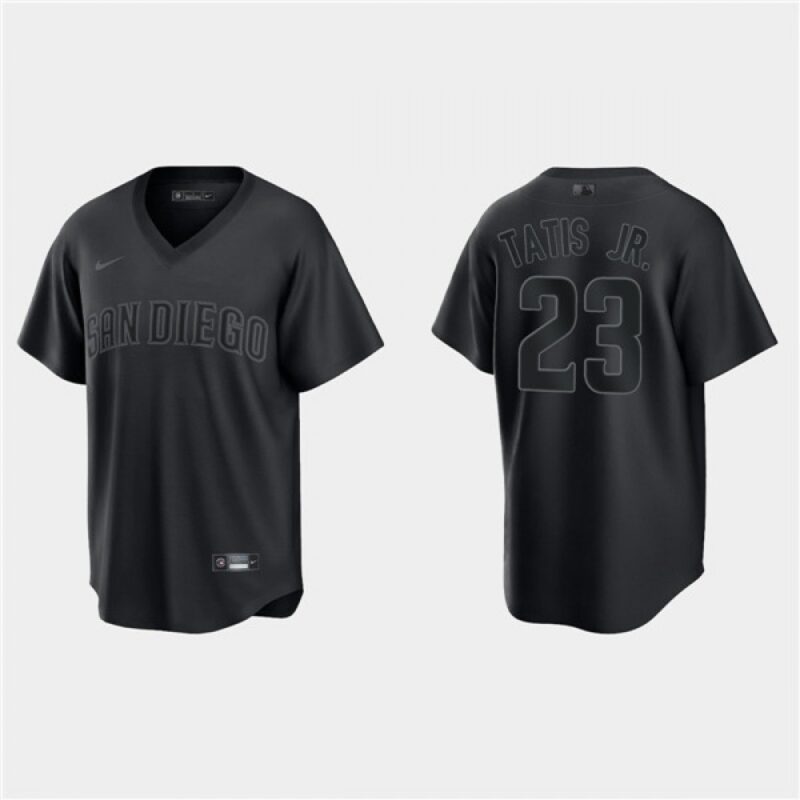 68639e5bad738_1 Men's San Diego Padres #23 Fernando Tatis Jr. Black Pitch Black Fashion Replica Stitched Jersey