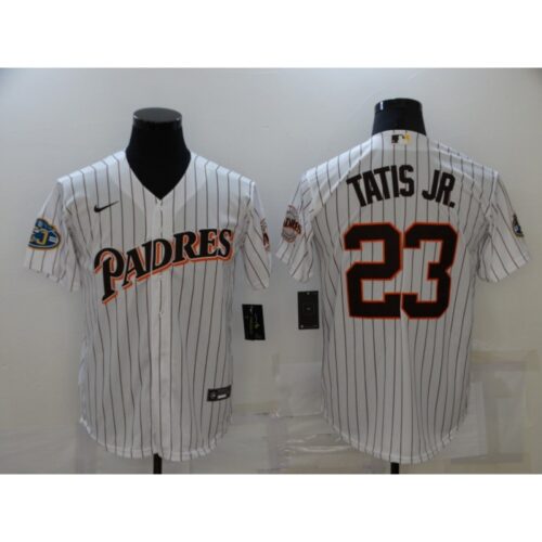 68639e8c63a7c_1 Men's San Diego Padres #23 Fernando Tatis Jr. White Cool Base Stitched Jersey