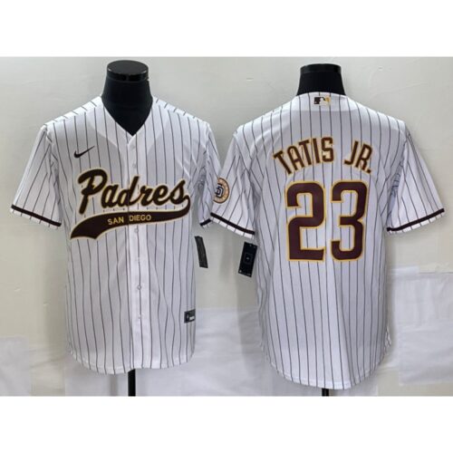 68639e941f07b_1 Men's San Diego Padres #23 Fernando Tatis Jr. White Cool Base Stitched Baseball Jersey