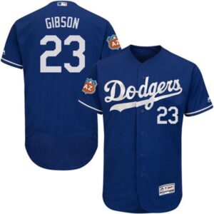 68639ebdd995b_1 Dodgers #23 Kirk Gibson Blue Flexbase Authentic Collection Stitched MLB Jersey
