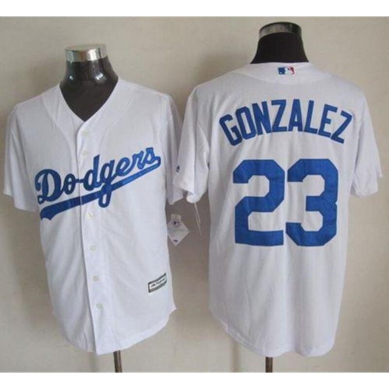 68639ee0b1ba7_1 Dodgers #23 Adrian Gonzalez White New Cool Base Stitched MLB Jersey