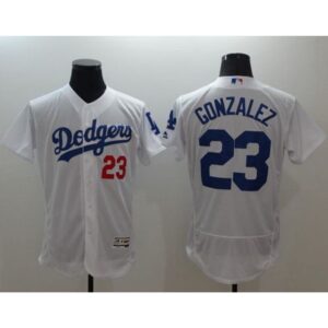 68639ee450926_1 Dodgers #23 Adrian Gonzalez White Flexbase Authentic Collection Stitched MLB Jersey