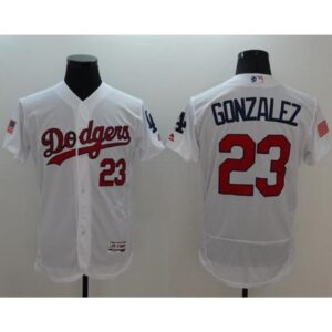 68639ef2a4608_1 Dodgers #23 Adrian Gonzalez White Fashion Stars & Stripes Flexbase Authentic Stitched MLB Jersey