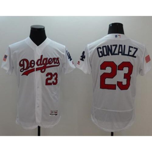68639ef2a4608_1 Dodgers #23 Adrian Gonzalez White Fashion Stars & Stripes Flexbase Authentic Stitched MLB Jersey