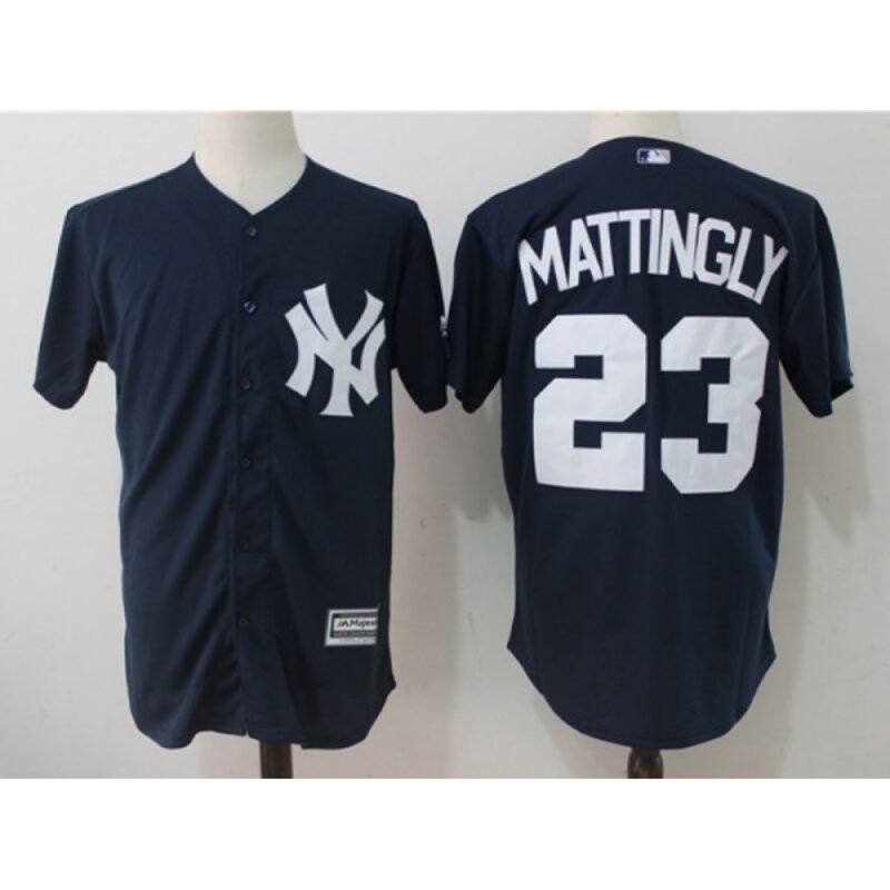 68639efc52511_1 Men's New York Yankees #23 Don Mattingly Black Cool Base Stitched Jersey