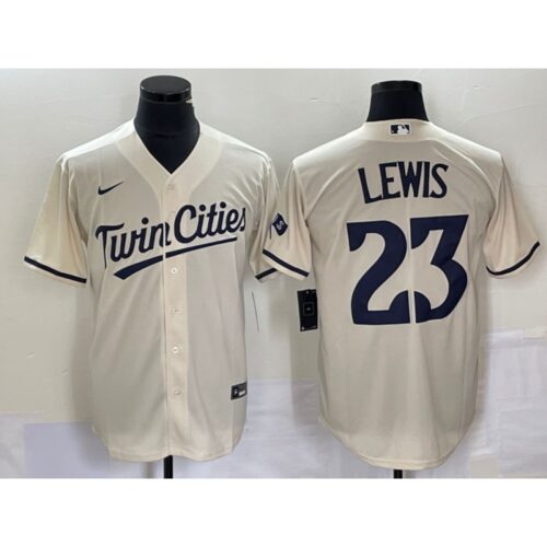 68639f28278a1_1 Men's Minnesota Twins #23 Royce Lewis Cream Cool Base Stitched Baseball Jersey
