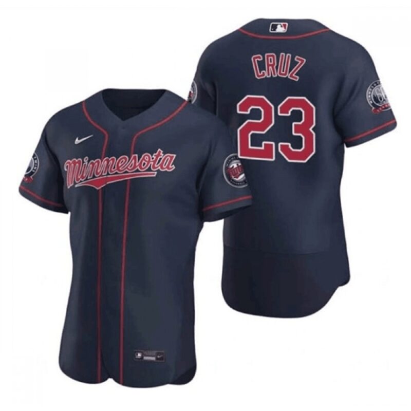 68639f2fa34ed_1 Men's Minnesota Twins #23 Nelson Cruz Navy Flex Base Stitched Jersey