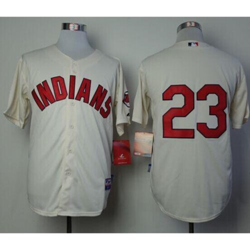 68639fc6b60b2_1 indians #23 Michael Brantley Cream Alternate 2 Cool Base Stitched MLB Jersey