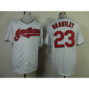 68639ff76d1db_1 indians #23 Michael Brantley White Cool Base Stitched MLB Jersey