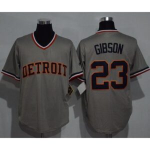 6863a0335ec36_1 Tigers #23 Kirk Gibson Grey Cooperstown Throwback Stitched MLB Jersey