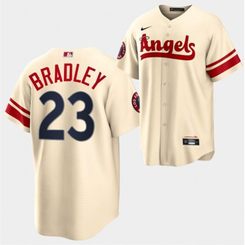 6863a054346c1_1 Men's Los Angeles Angels #23 Archie Bradley 2022 Cream City Connect Cool Base Stitched Jersey