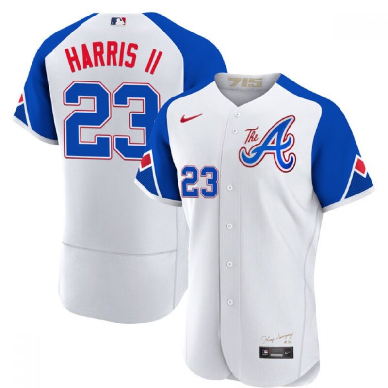 6863a089201ed_1 Men's Atlanta Braves #23 Michael Harris ii White 2023 City Connect Flex Base Stitched Baseball Jersey