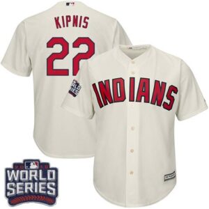 6863a146d259f_1 indians #22 Jason Kipnis Cream Alternate 2016 World Series Bound Stitched Youth MLB Jersey