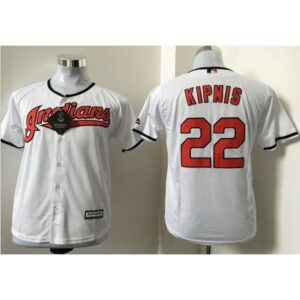 6863a15bd6999_1 indians #22 Jason Kipnis White Cool Base Stitched Youth MLB Jersey