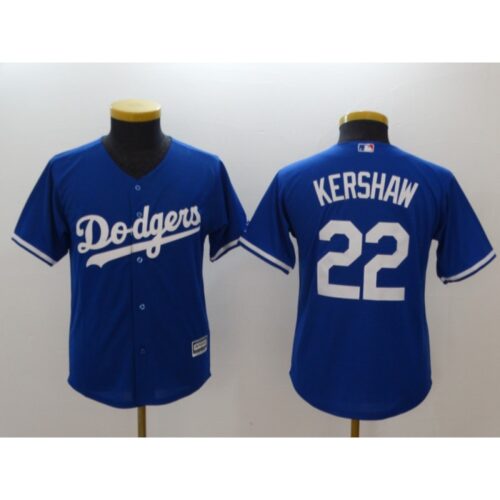 6863a190da463_1 Youth Los Angeles Dodgers #22 Clayton Kershaw Blue Cool Base Stitched MLB Jersey