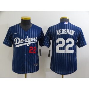 6863a19707e8b_1 Youth Los Angeles Dodgers #22 Clayton Kershaw Blue Stitched Jersey