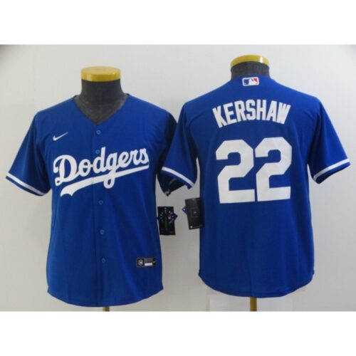 6863a19a2a16f_1 Youth Los Angeles Dodgers #22 Clayton Kershaw Blue Cool Base Stitched Jersey