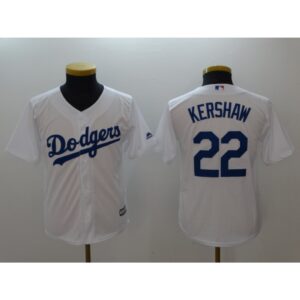 6863a1b466f6a_1 Youth Los Angeles Dodgers #22 Clayton Kershaw White Cool Base Stitched MLB Jersey