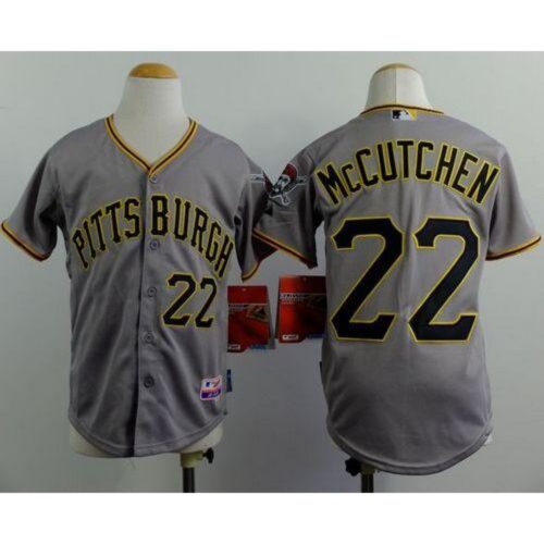 6863a1c5b686e_1 Pirates #22 Andrew McCutchen Grey Cool Base Stitched Youth MLB Jersey