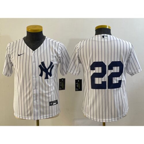 6863a1d1d7839_1 Youth New York Yankees #22 Harrison Bader White Cool Base Stitched Baseball Jersey