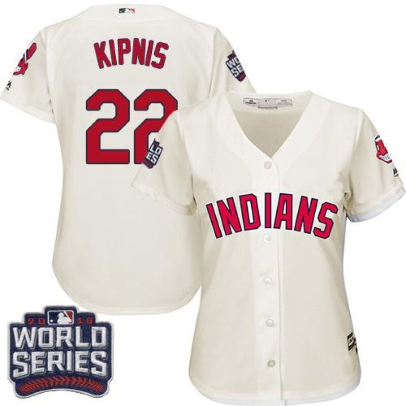6863a1f4d06fc_1 indians #22 Jason Kipnis Cream 2016 World Series Bound Women's Alternate Stitched MLB Jersey