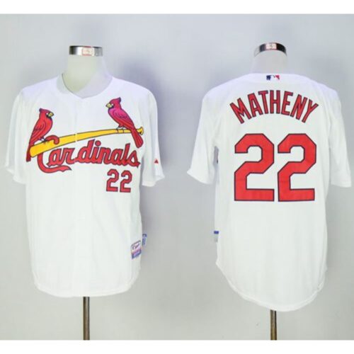6863a230b55a7_1 Cardinals #22 Mike Matheny White Cool Base Stitched MLB Jersey