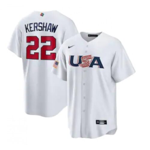 6863a254aa761_1 Men's USA Baseball #22 Clayton Kershaw 2023 White World Baseball Classic Stitched Jersey