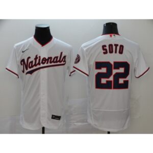 6863a27b7e7aa_1 Men's Washington Nationals #22 Juan Soto White Flex Base Stitched MLB Jersey