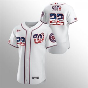 6863a28652e1e_1 Men's Washington Nationals #22 Juan Soto White 2020 Stars & Stripes Flex Base Stitched Jersey