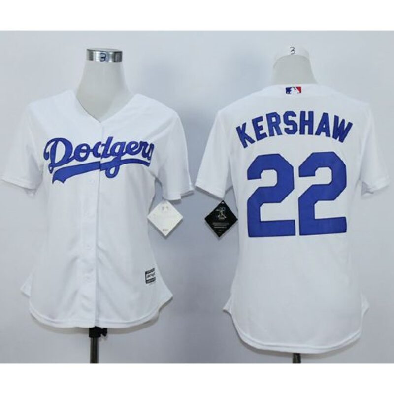 6863a29e04944_1 Dodgers #22 Clayton Kershaw White Women's Fashion Stitched MLB Jersey