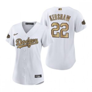 6863a2a96e421_1 Women's Los Angeles Dodgers #22 Clayton Kershaw 2022 All-Star White Stitched Baseball Jersey(Run Small)