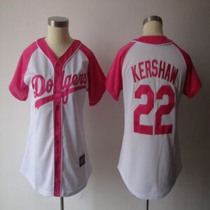 6863a2ba65482_1 Dodgers #22 Clayton Kershaw White/Pink Women's Splash Fashion Stitched MLB Jersey
