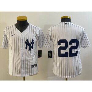 6863a2c393e68_1 Women's New York Yankees #22 Harrison Bader White Cool Base Stitched Jersey(Run Small)