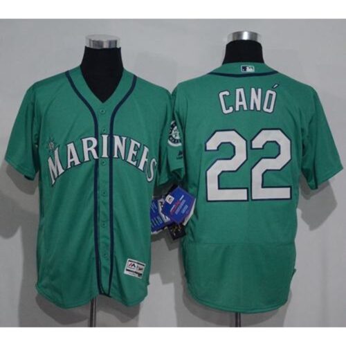 6863a2e2b77e7_1 Mariners #22 Robinson Cano Green Flexbase Authentic Collection Stitched MLB Jersey